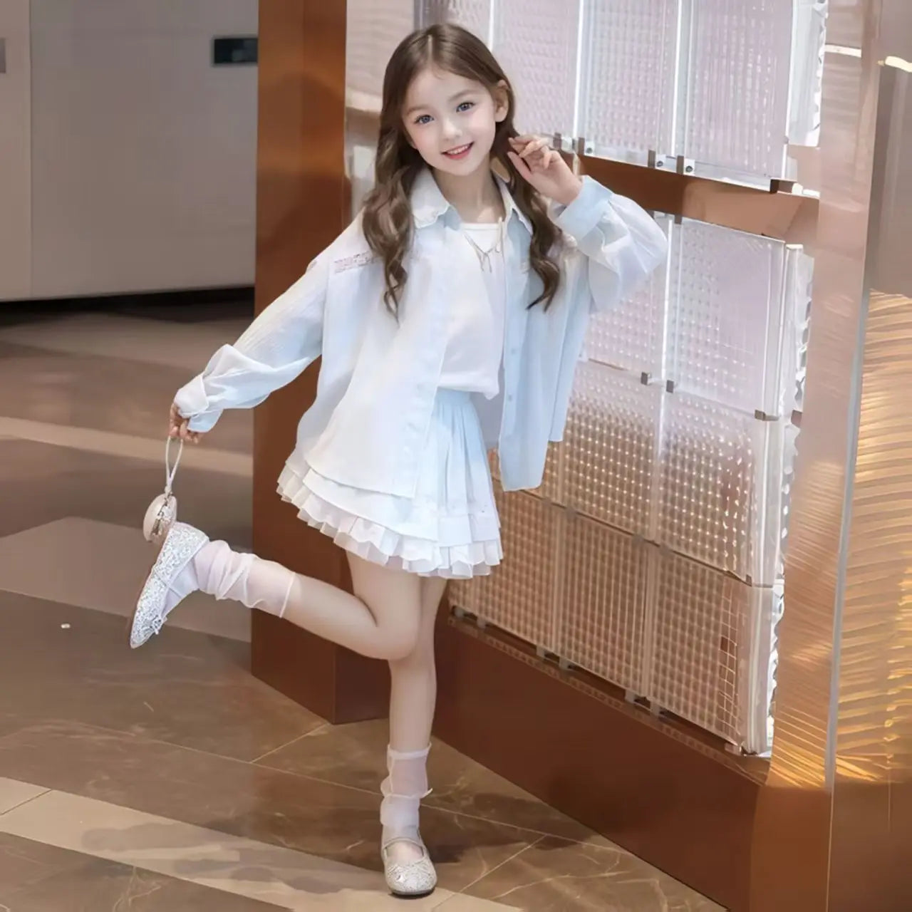 Conjunto Cardigan & Vestido Infantil  ݁ ˖Ი𐑼⋆