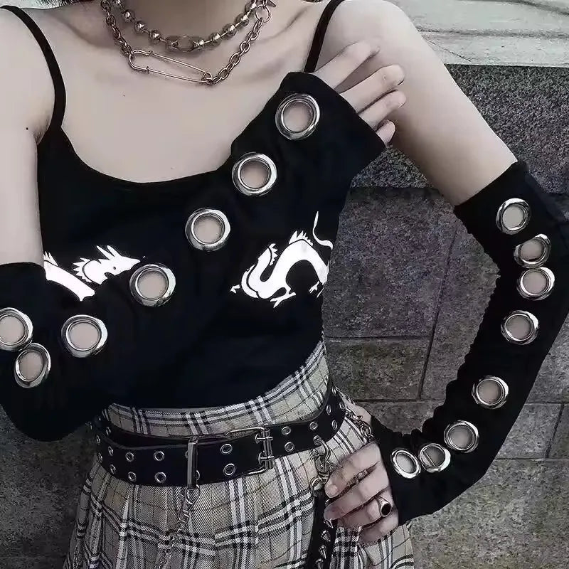 Luvas Sem Dedos Punk .⋆♱