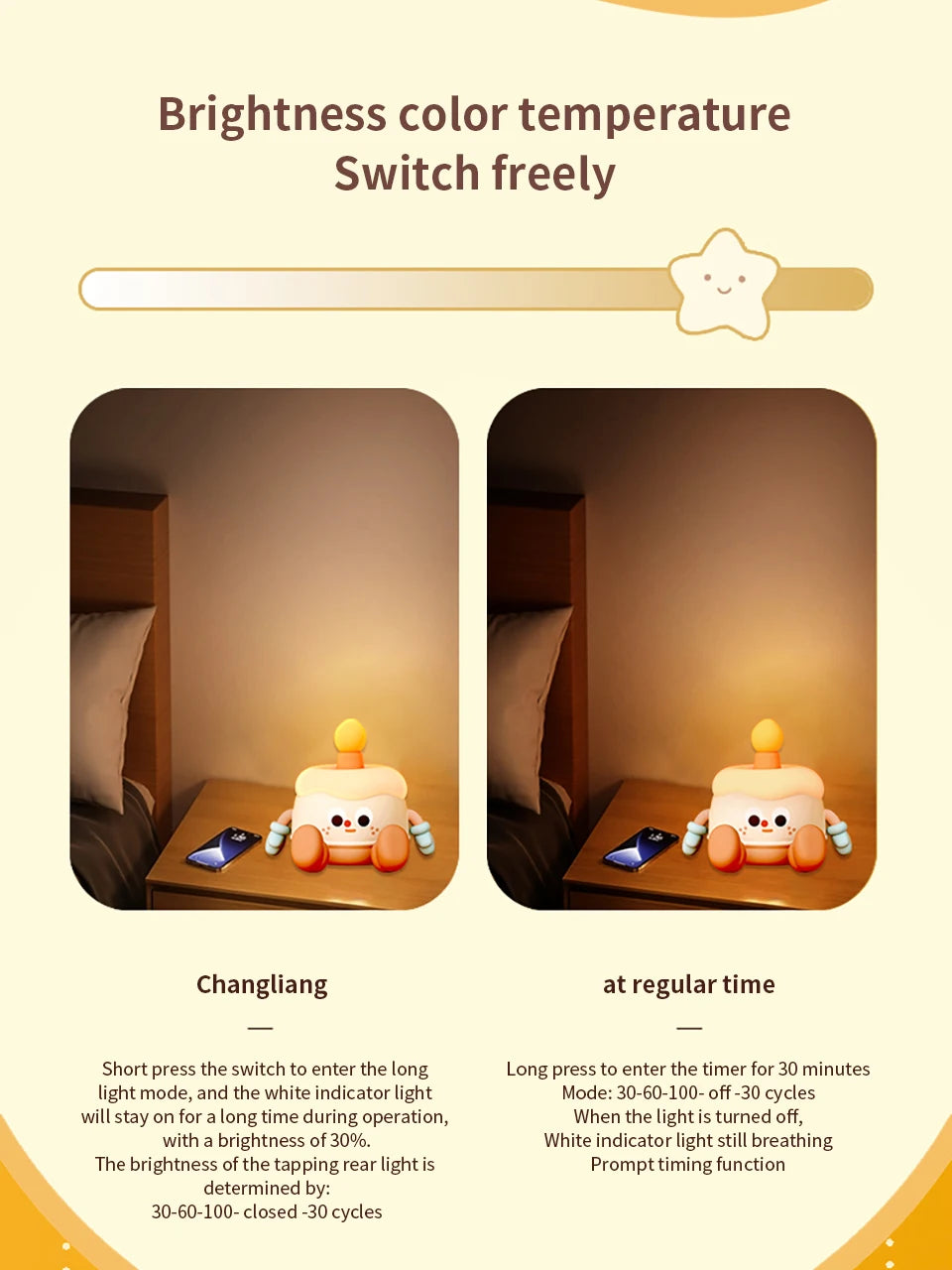 A cozy glow for cute, dreamy spaces.