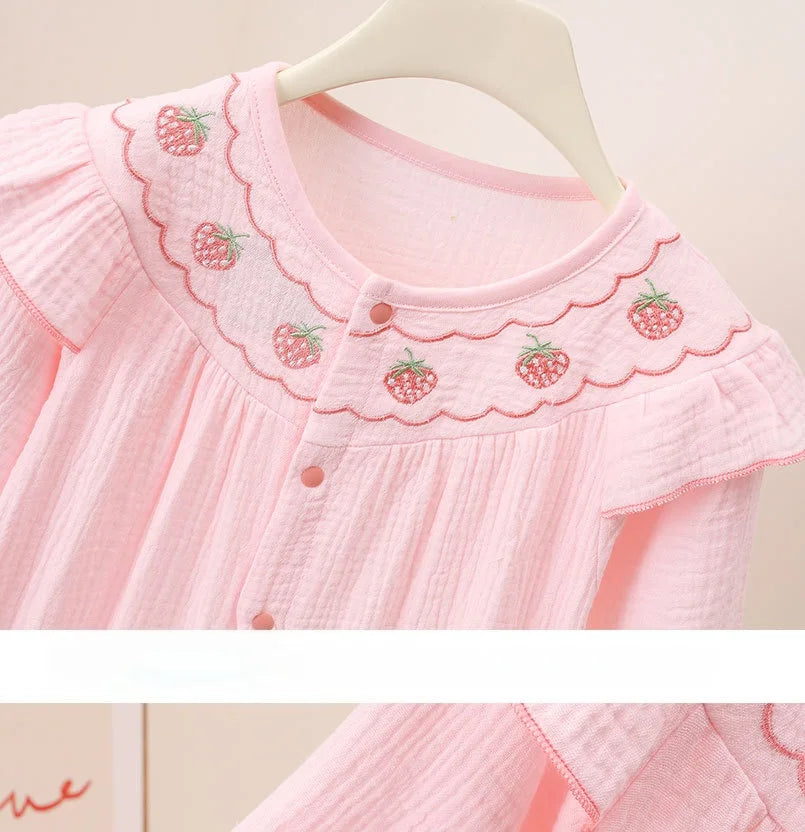 Strawberry Cotton Romper