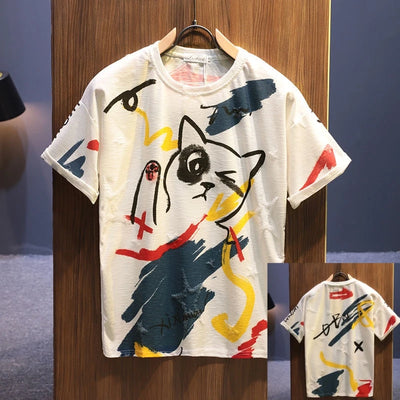 Camiseta Gatinho Graffiti Infantil