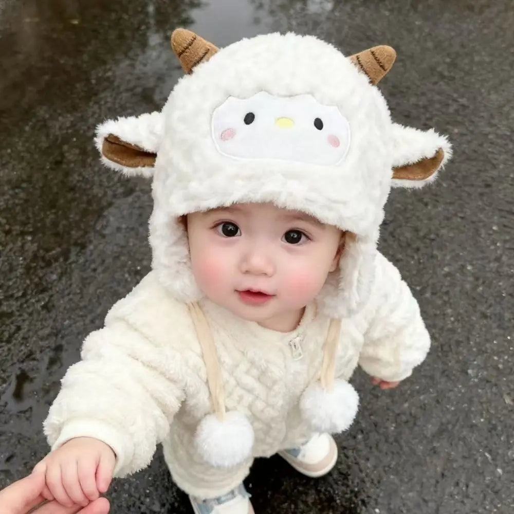Toddler's Sheep Plush Hat