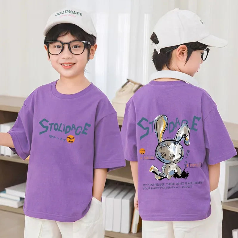 Camiseta Estampa de Coelho Infantil ݁ ˖Ი𐑼⋆