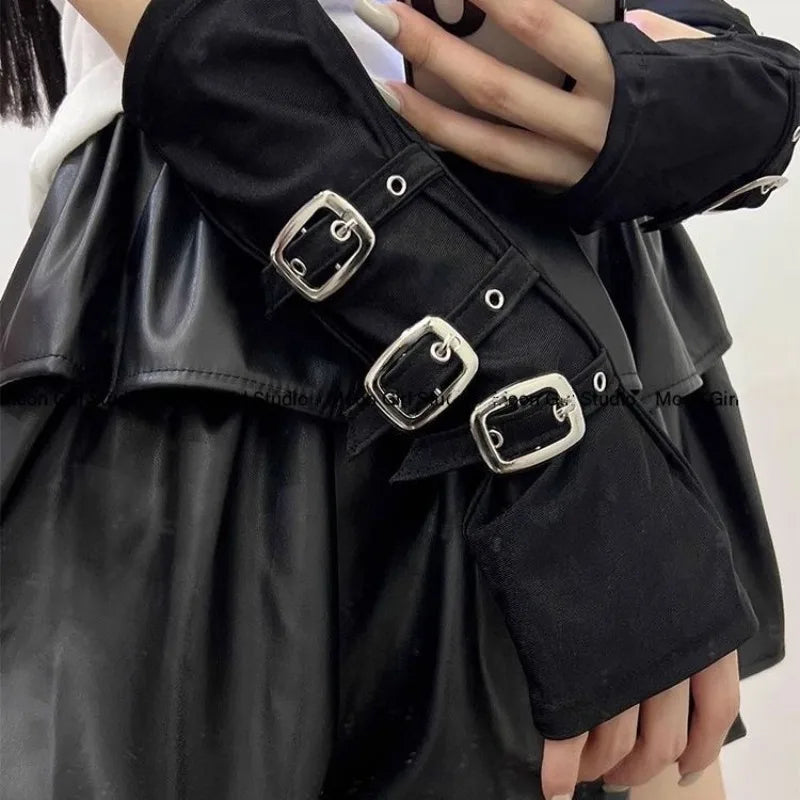 Punk Fingerless Gloves .⋆♱