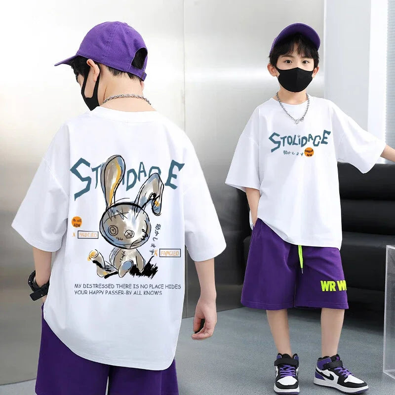 Camiseta Estampa de Coelho Infantil ݁ ˖Ი𐑼⋆