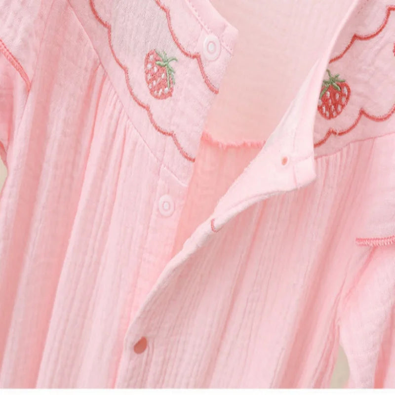 Strawberry Cotton Romper