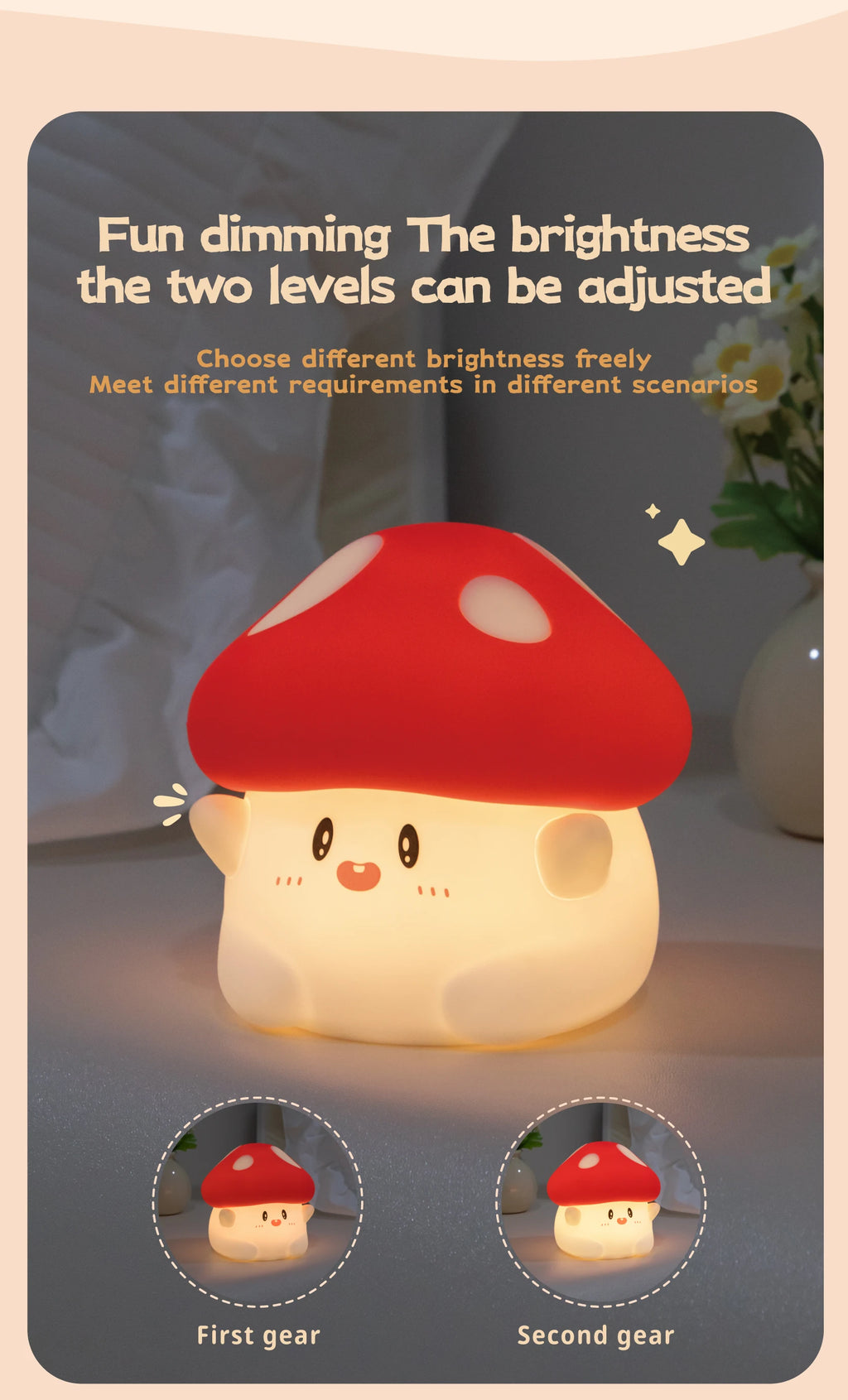 A cozy glow for cute, dreamy spaces.