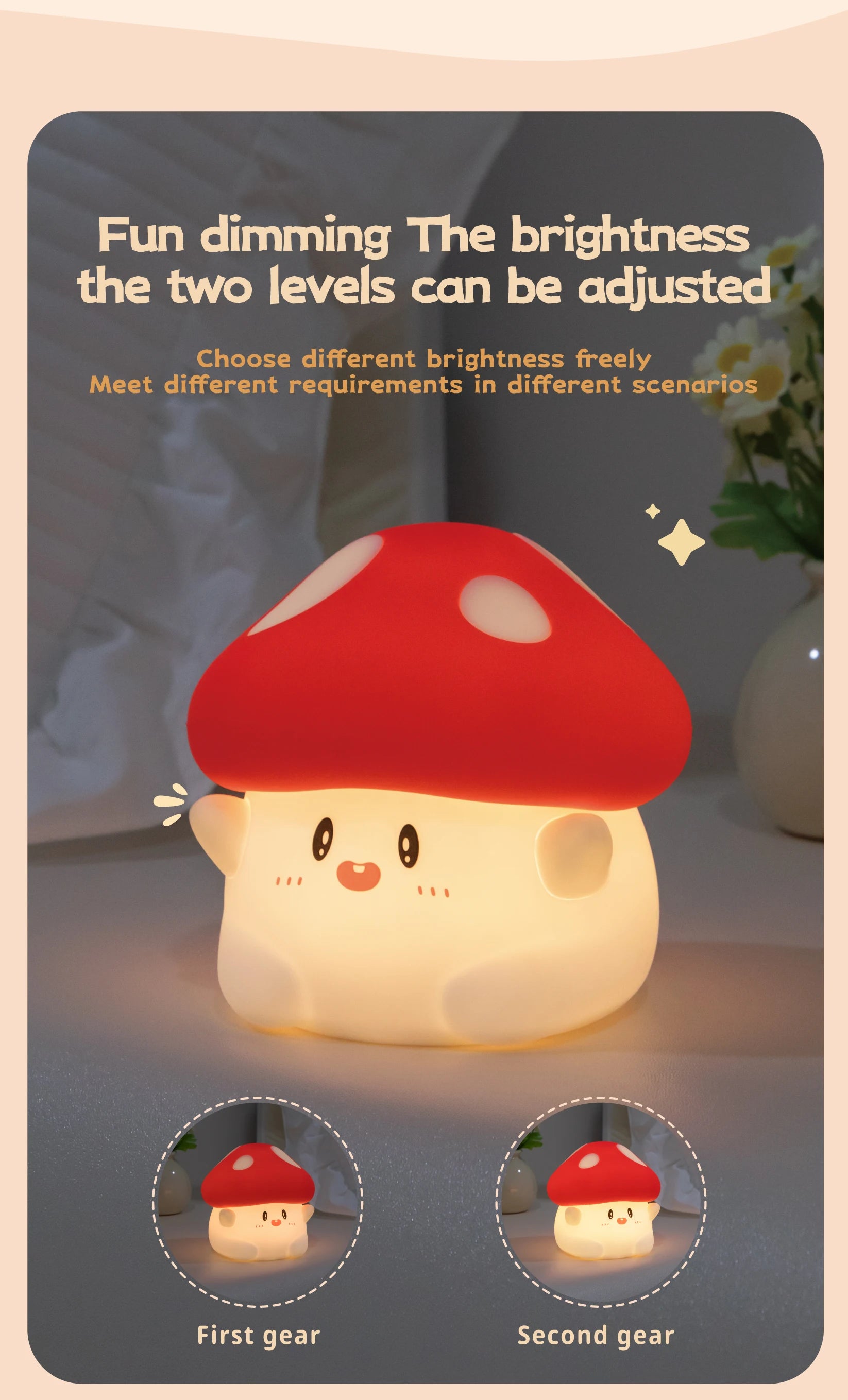 A cozy glow for cute, dreamy spaces.