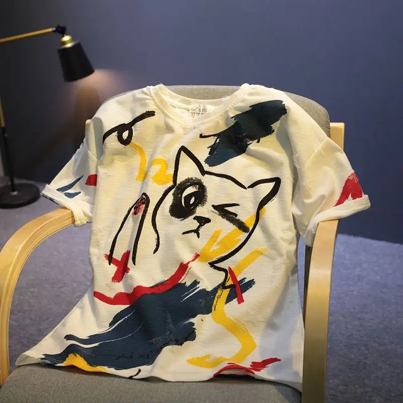 Camiseta Gatinho Graffiti Infantil