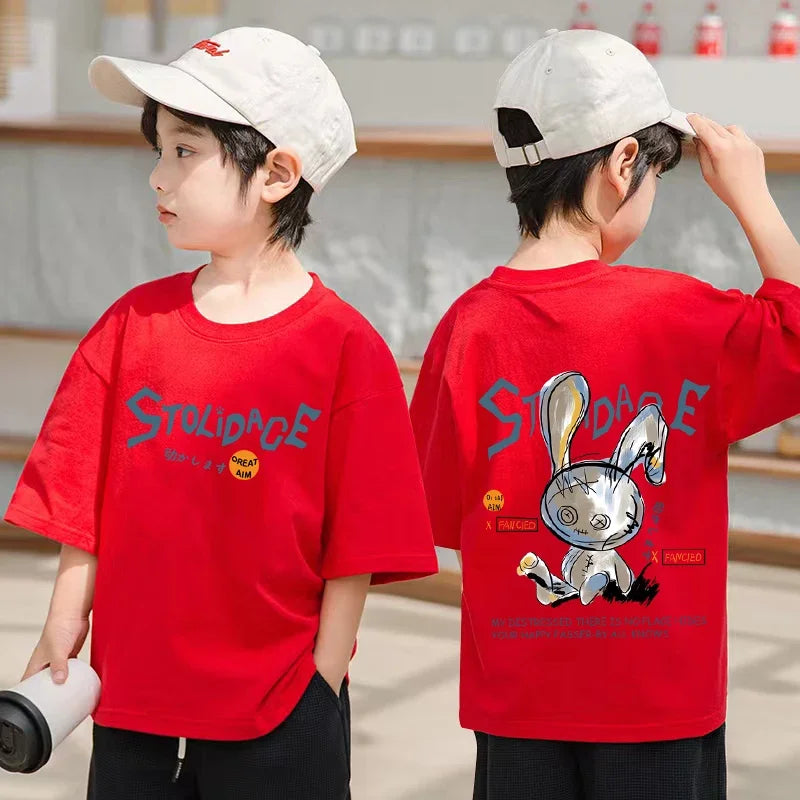 Camiseta Estampa de Coelho Infantil ݁ ˖Ი𐑼⋆