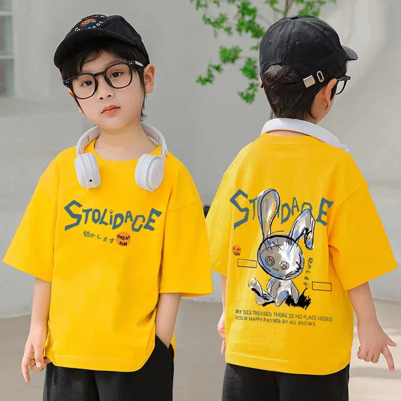 Camiseta Estampa de Coelho Infantil ݁ ˖Ი𐑼⋆